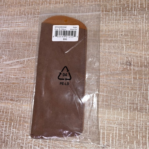 NWT Pendleton Brown Faux Leather Glasses/Sunglasses Sleeve Soft Case 7”x3” - Picture 4 of 4